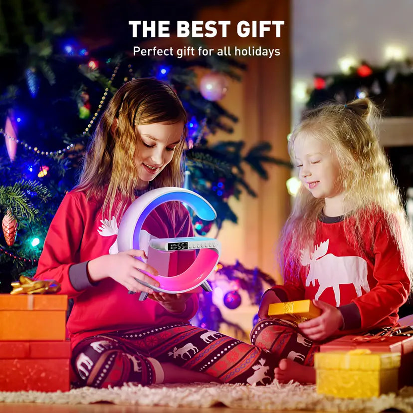 GPED Digital Alarm Clock with Wireless Charging & LED Lamp UAE