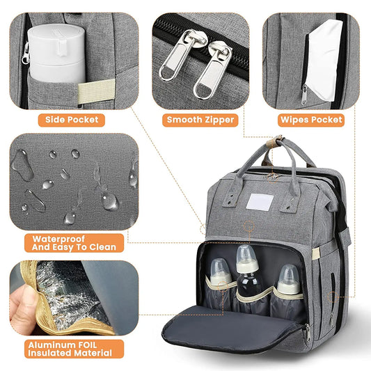 Portable Folding Crib Diaper Bag - Travel Bed | UAE Families